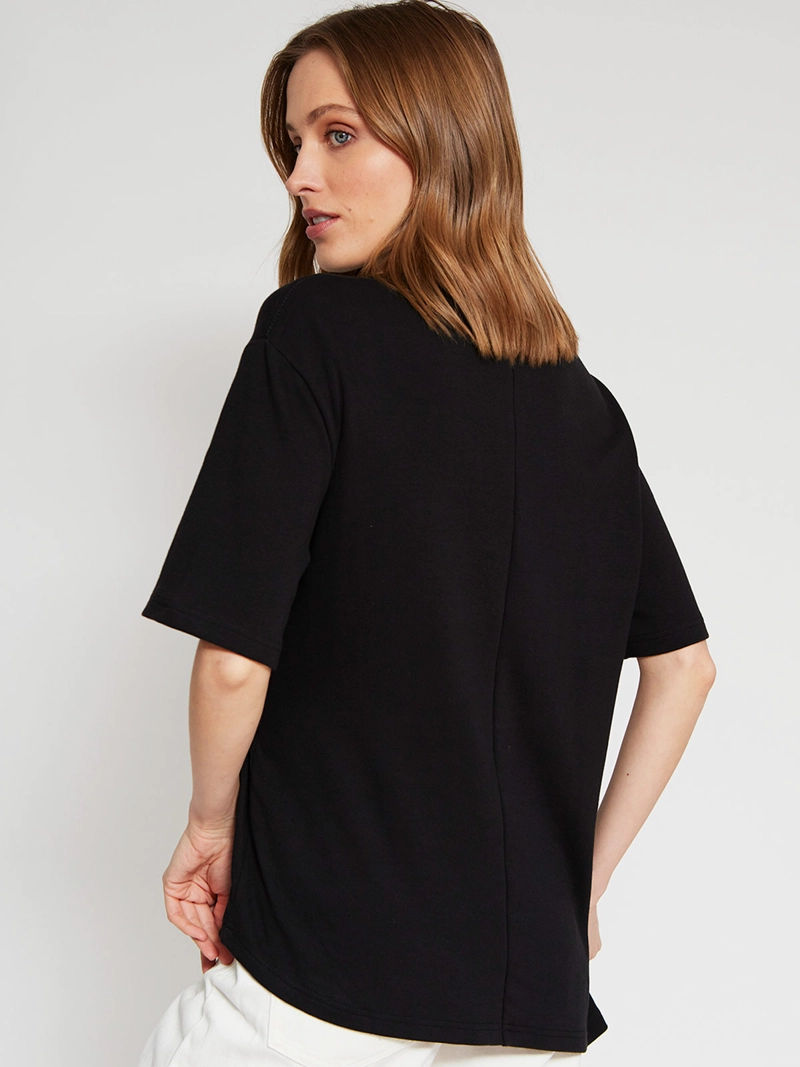 POLERA MUJER MARQUIS ALGODÓN ASIMÉTRICO FRUNCIDO - 2