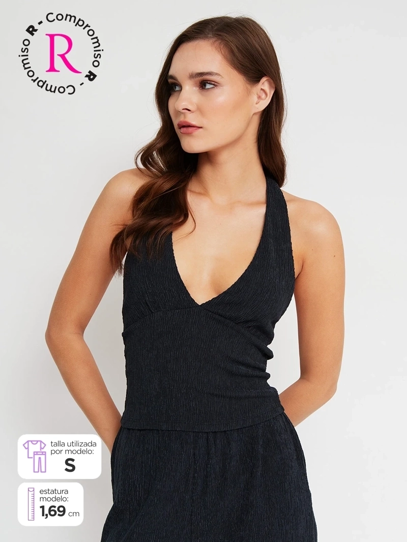 POLERA MUJER INDEX HALTER TEXTURA - 3
