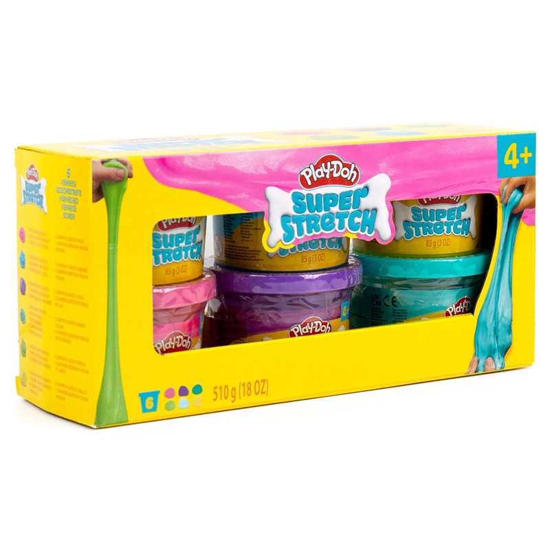 SET SLIME PLAY-DOH 6 LATAS SUPER STRETCH - 2