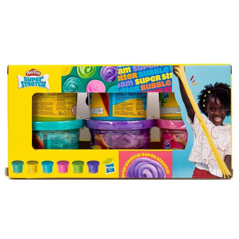SET SLIME PLAY-DOH 6 LATAS SUPER STRETCH - 3