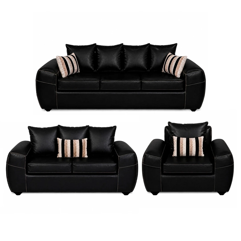 JUEGO DE LIVING ELEGANT DETAIL HOUSTON PU 3-2-1 - 2