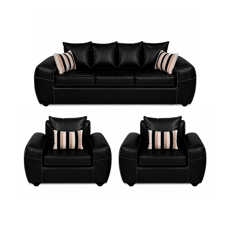 JUEGO DE LIVING ELEGANT DETAIL HOUSTON PU 3-1-1 - 2