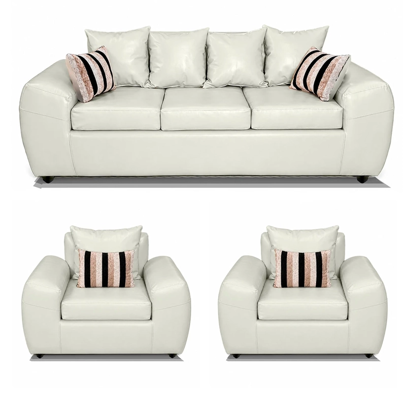 JUEGO DE LIVING ELEGANT DETAIL HOUSTON PU 3-1-1 - 2