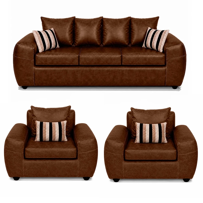 JUEGO DE LIVING ELEGANT DETAIL HOUSTON PU 3-1-1 - 2