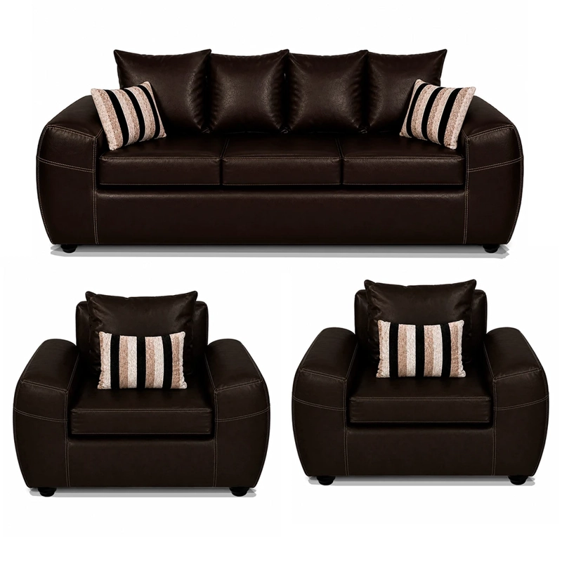 JUEGO DE LIVING ELEGANT DETAIL HOUSTON PU 3-1-1 - 2