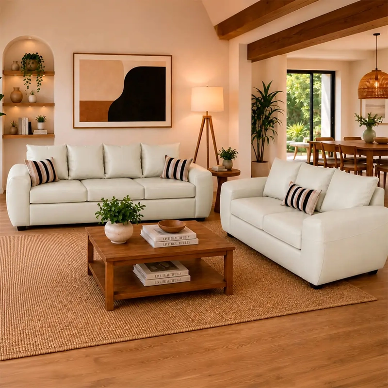 JUEGO DE LIVING ELEGANT DETAIL HOUSTON PU 3-2 - 1