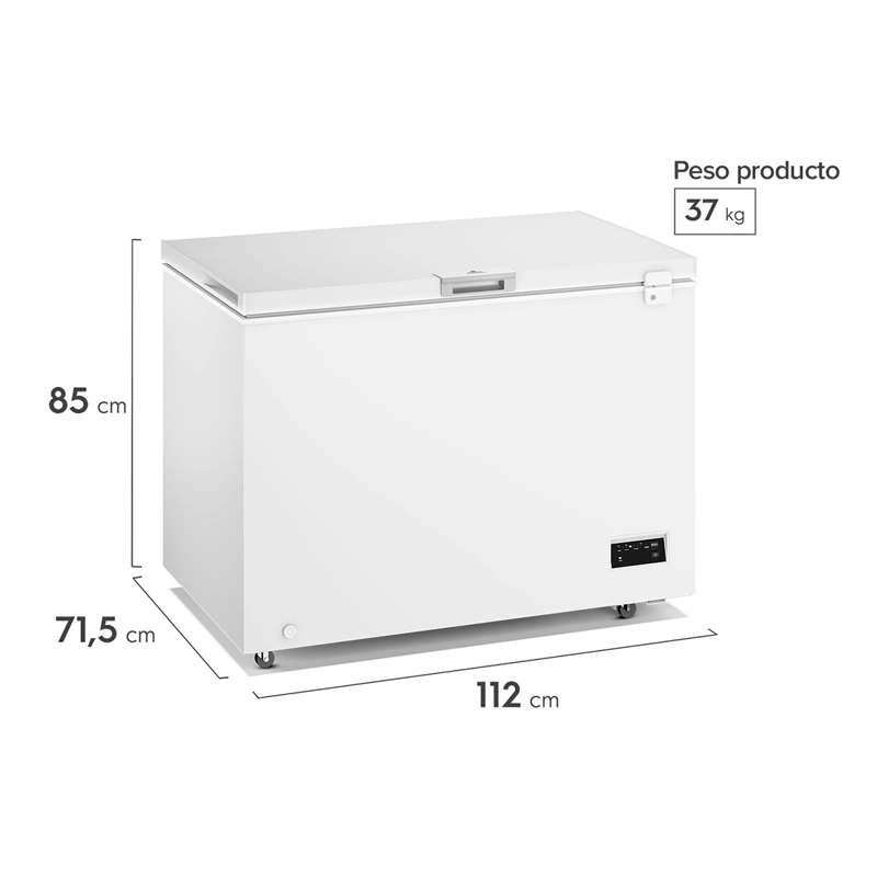 CONGELADOR HORIZONTAL MADEMSA M300DI 308L FRÍO DIRECTO BLANCO - 3