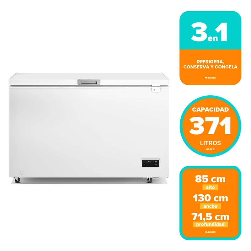 CONGELADOR HORIZONTAL MADEMSA M400DI 371L FRÍO DIRECTO BLANCO - 7