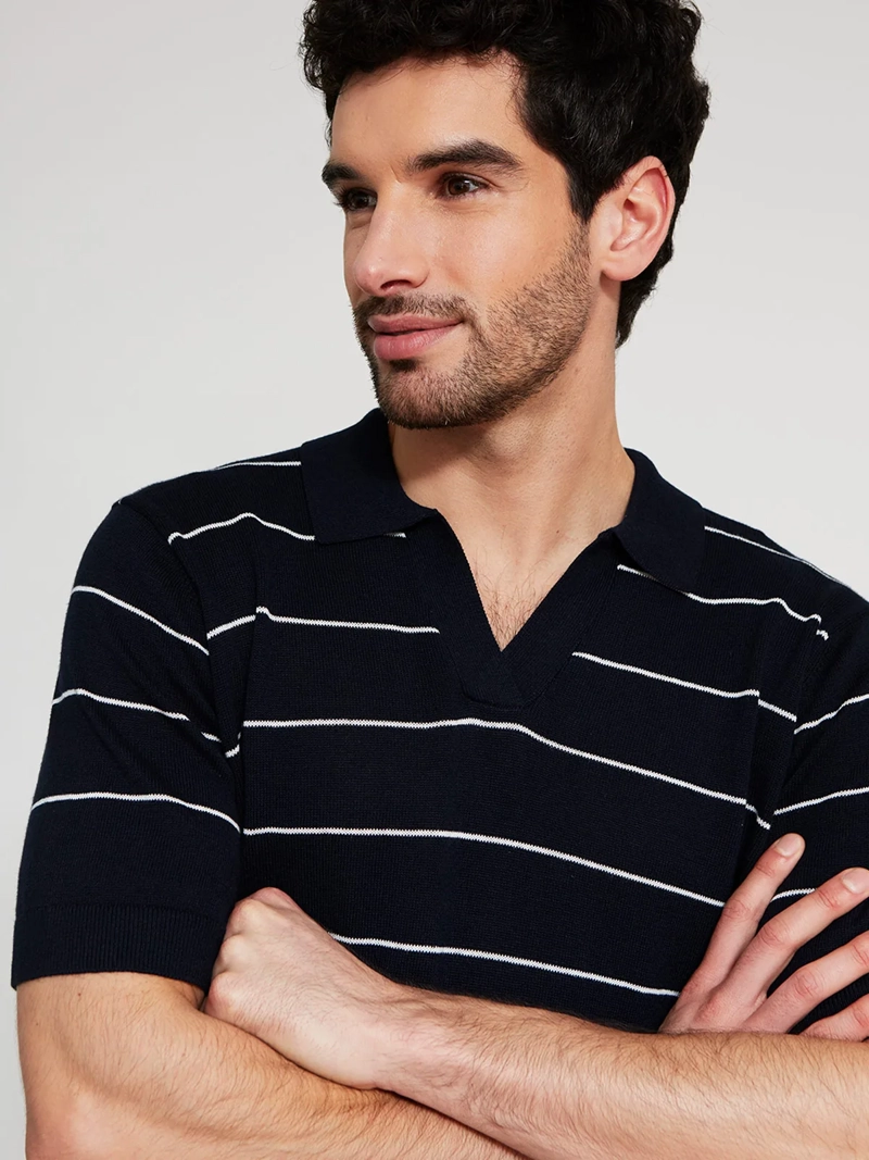 POLERA HOMBRE CACHAREL ALGODÓN CUELLO POLO MANGA CORTA - 3