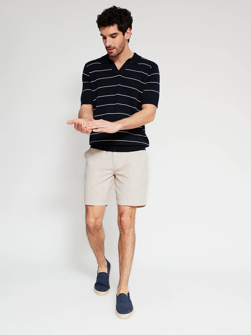 POLERA HOMBRE CACHAREL ALGODÓN CUELLO POLO MANGA CORTA - 4
