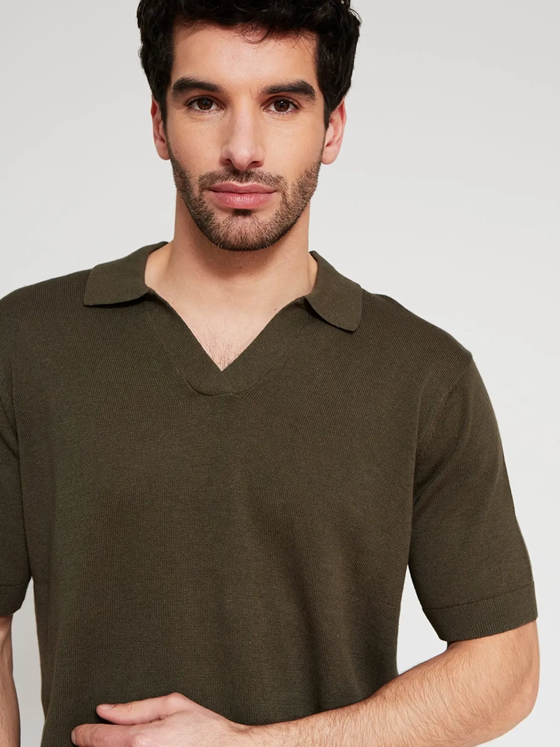 POLERA HOMBRE CACHAREL ALGODÓN CUELLO POLO MANGA CORTA - 3