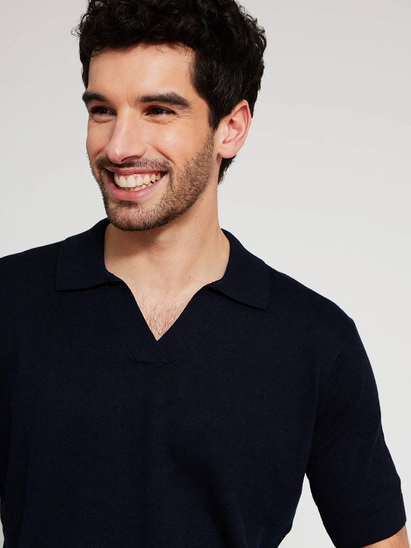POLERA HOMBRE CACHAREL ALGODÓN CUELLO POLO MANGA CORTA - 3