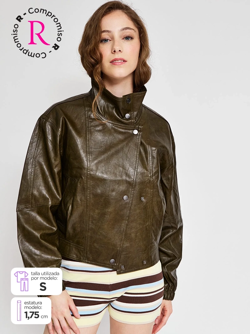CHAQUETA MUJER INDEX EFECTO CUERO - 1