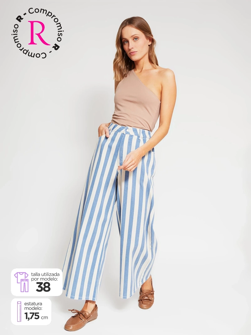 JEANS MUJER MARQUIS ALGODÓN WIDE LEG - 1