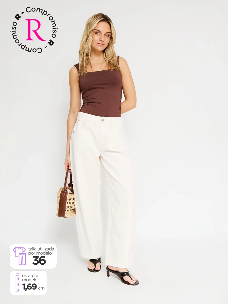 PANTALÓN MUJER INDEX ALGODÓN BALLOON