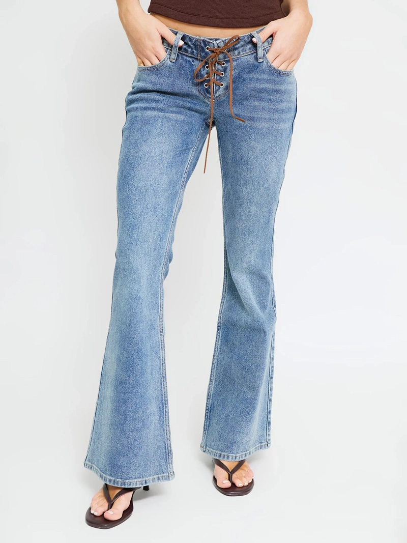 JEANS MUJER INDEX ALGODÓN AMARRAS - 2