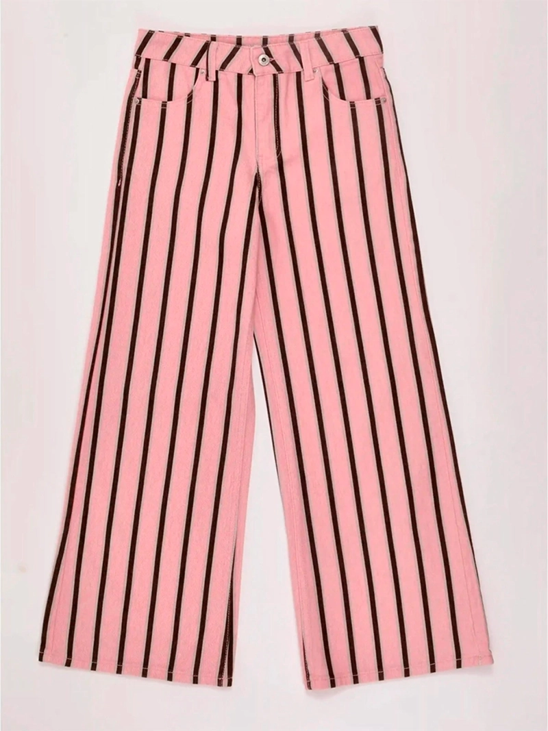 PANTALÓN NIÑA INDEX TEEN FIT WIDE RAYADO - 3