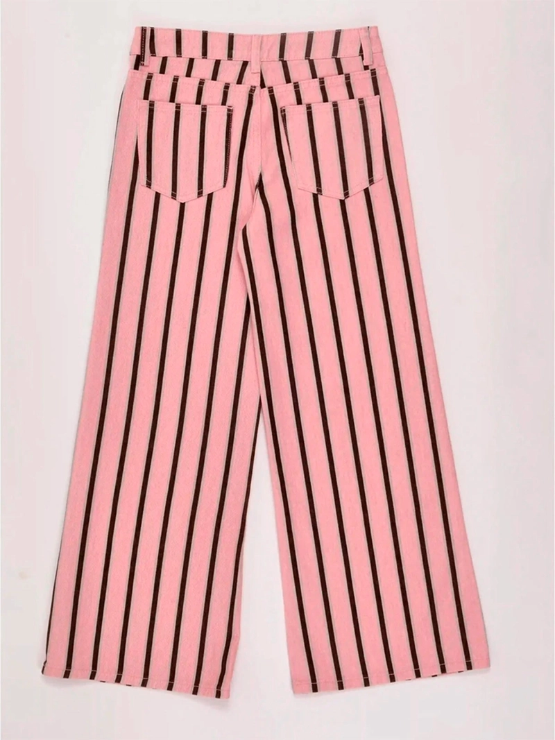 PANTALÓN NIÑA INDEX TEEN FIT WIDE RAYADO - 4