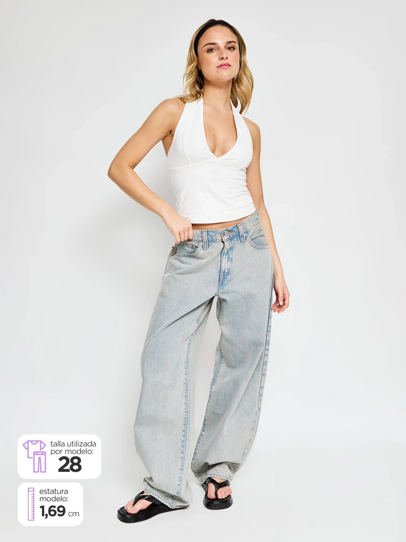 JEANS MUJER LEVI'S ALGODÓN MIDDY BALLOON TIRO MEDIO - 4