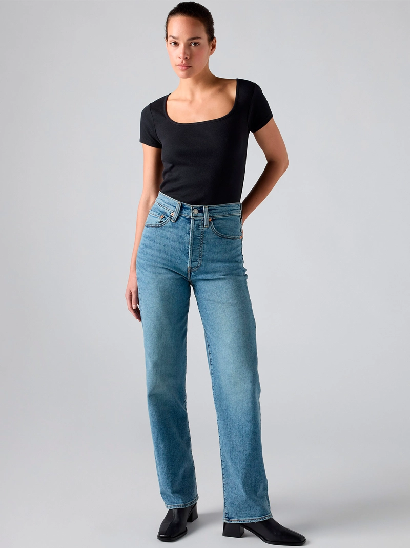 JEANS MUJER LEVI'S ALGODÓN RIBCAGE STRAIGHT
