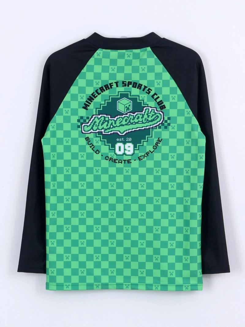 POLERA NIÑO MINECRAFT MANGA LARGA UV - 2