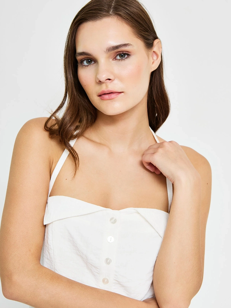 BLUSA MUJER INDEX SIN MANGAS BOTONES DÚO - 4