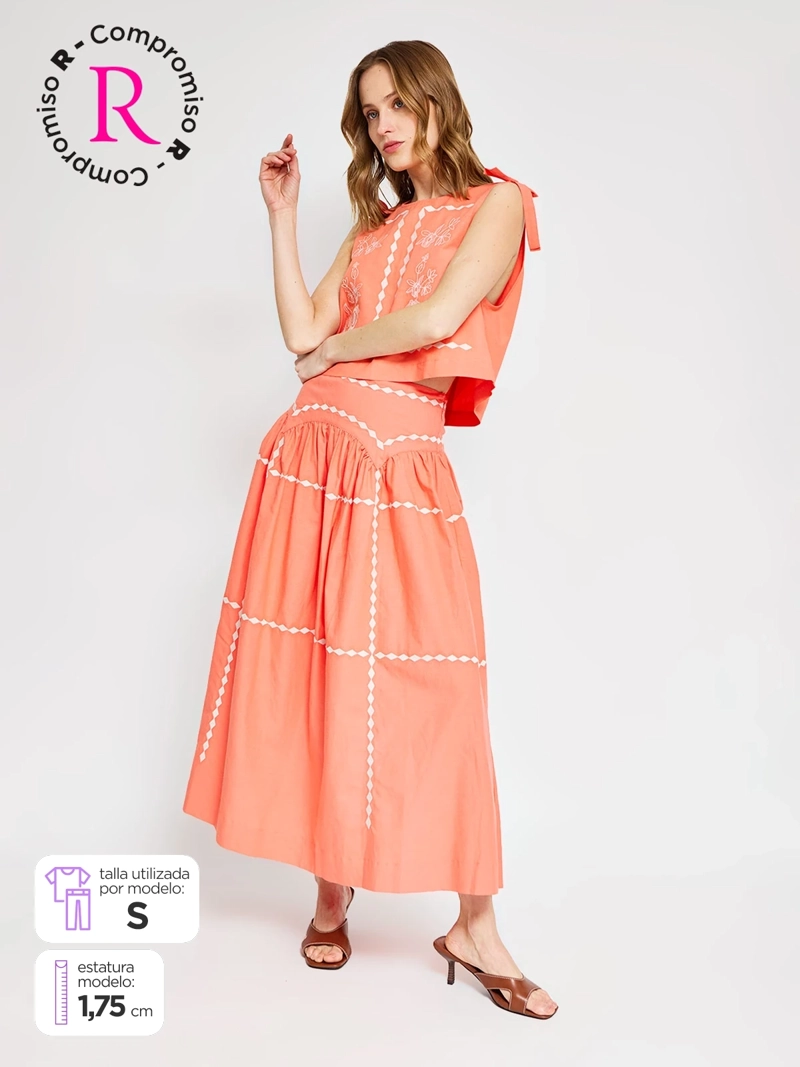 FALDA MUJER MARQUIS BORDADA