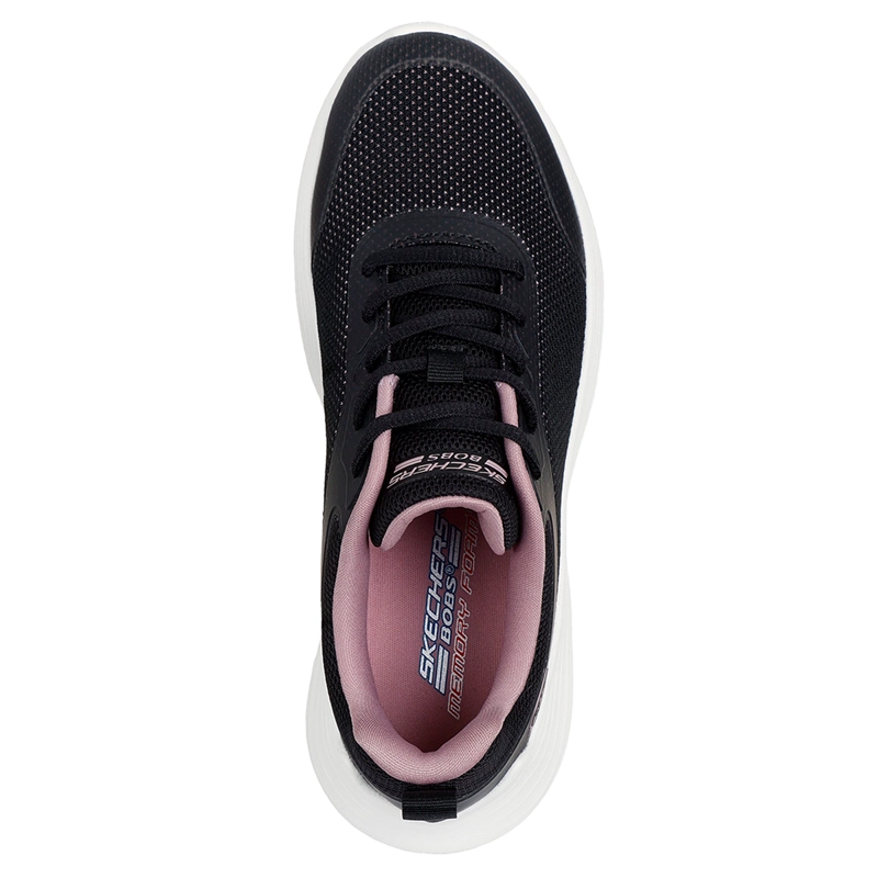 ZAPATILLAS MUJER SKECHERS CASUALES NEGRO BOBS SQUAD WAVES - 4