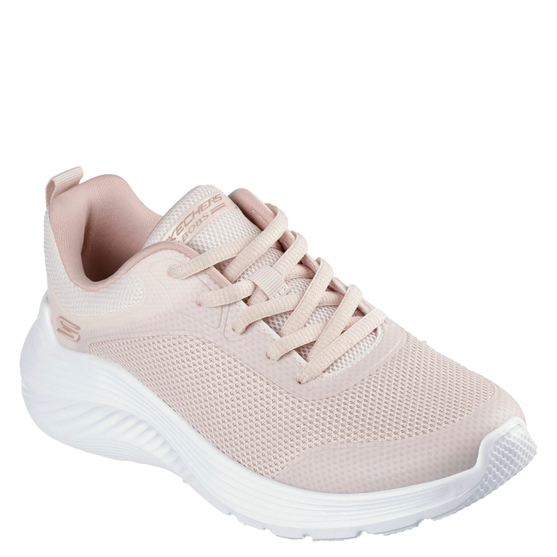 ZAPATILLAS MUJER SKECHERS CASUALES ROSADO CLARO BOBS SQUAD WAVES - 2