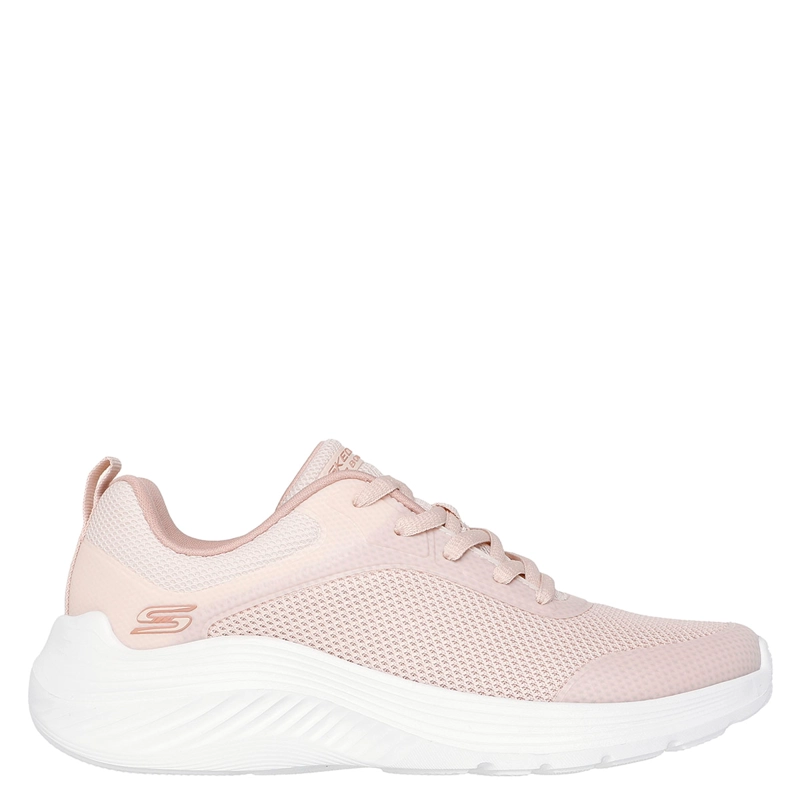 ZAPATILLAS MUJER SKECHERS CASUALES ROSADO CLARO BOBS SQUAD WAVES - 1