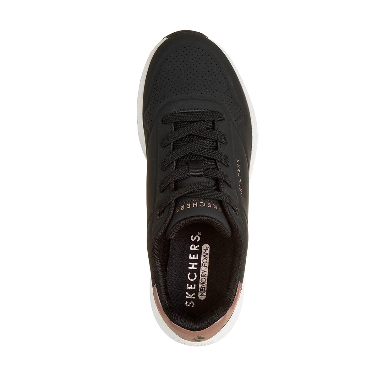 ZAPATILLAS MUJER SKECHERS CASUALES NEGRO UNO LITE 2 - 5