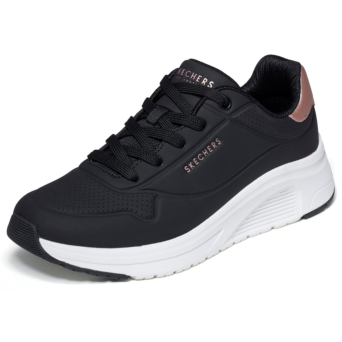 ZAPATILLAS MUJER SKECHERS CASUALES NEGRO UNO LITE 2 - 4