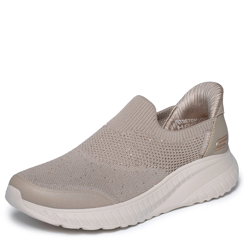 ZAPATILLAS MUJER SKECHERS CASUALES TAUPE BOBS SQUAD CHAOS - 3