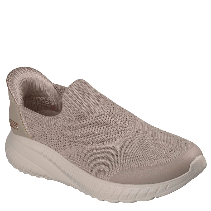ZAPATILLAS MUJER SKECHERS CASUALES TAUPE BOBS SQUAD CHAOS - 2