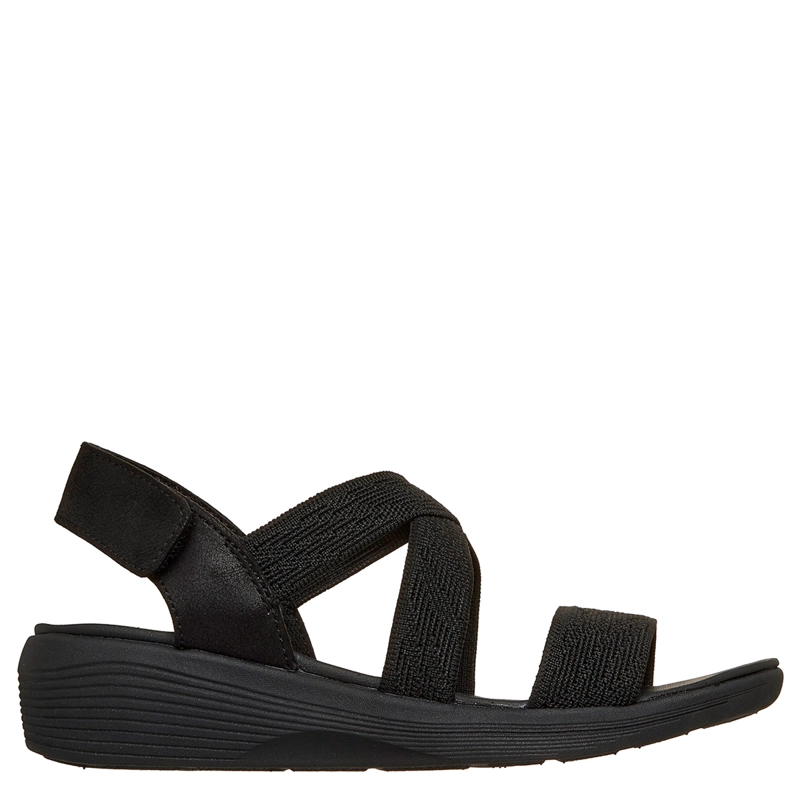 SANDALIAS MUJER SKECHERS NEGRO ARYA