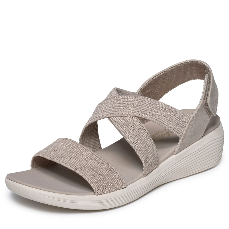 SANDALIAS MUJER SKECHERS TAUPE ARYA - 4