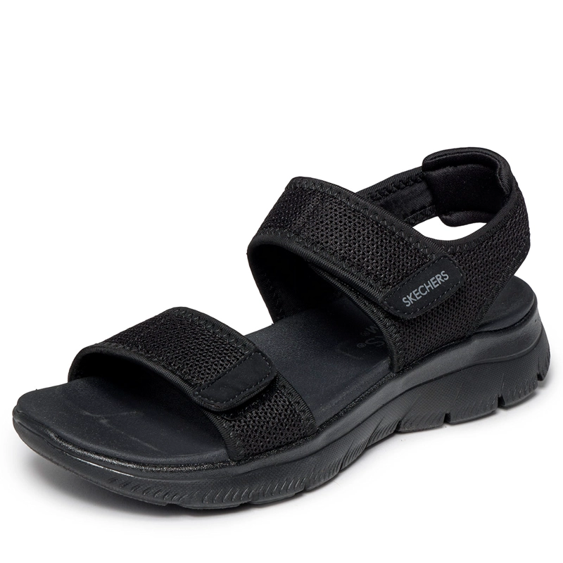 SANDALIAS MUJER SKECHERS NEGRO SUMMITS SANDALS - 4