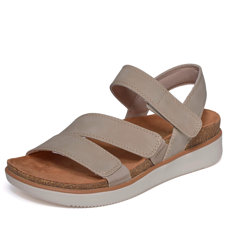 SANDALIAS MUJER SKECHERS TAUPE LIFTED COMFORT - 4