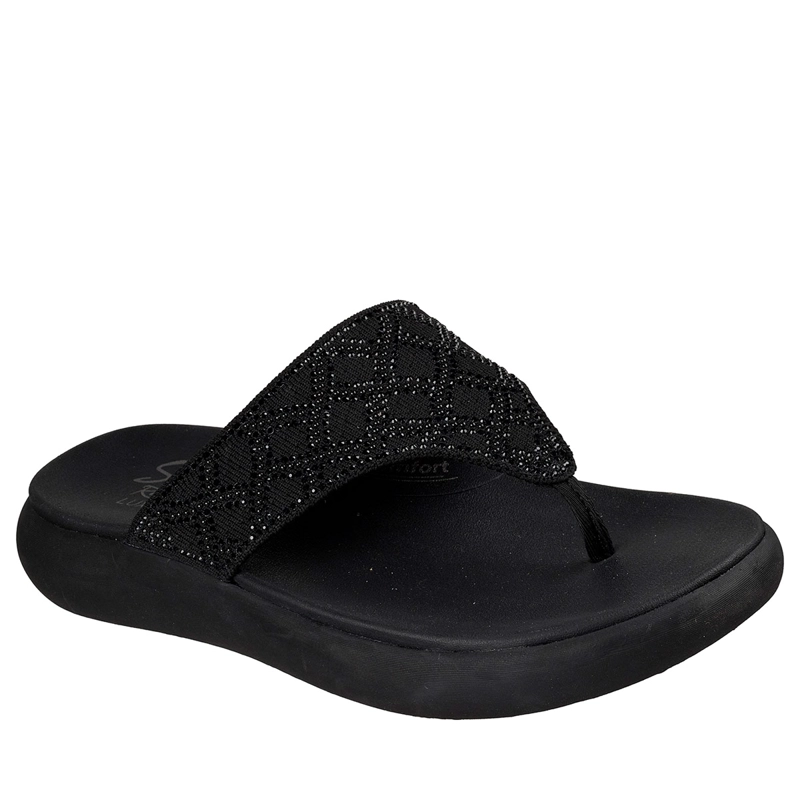 SANDALIAS MUJER SKECHERS NEGRO RELAXED FIT ASANA LUXE  - 2