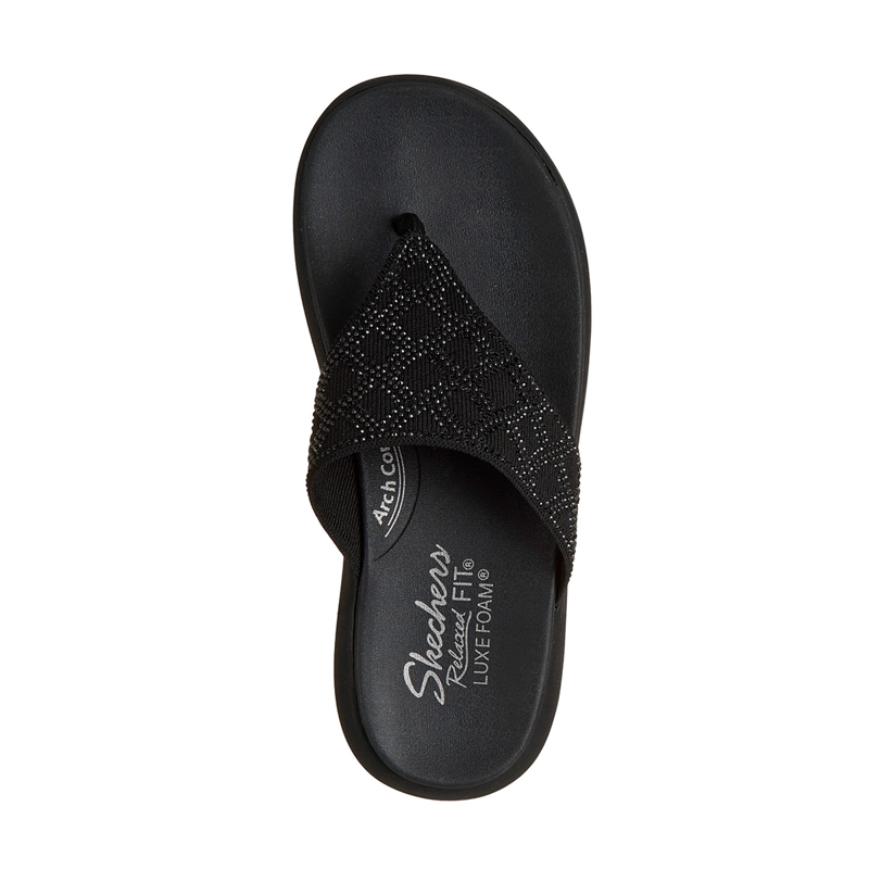 SANDALIAS MUJER SKECHERS NEGRO RELAXED FIT ASANA LUXE  - 5