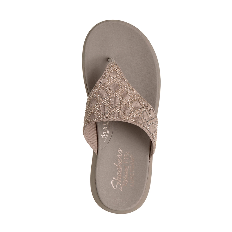SANDALIAS MUJER SKECHERS TAUPE RELAXED FIT ASANA LUXE  - 5
