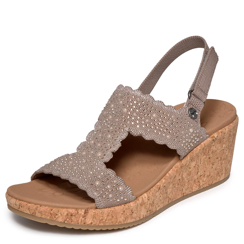 SANDALIAS MUJER SKECHERS TAUPE ARCH FIT BEVERLEE 2.0 - 4