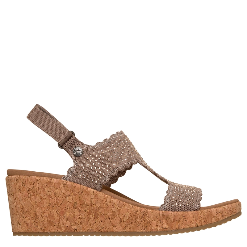 SANDALIAS MUJER SKECHERS TAUPE ARCH FIT BEVERLEE 2.0 - 1