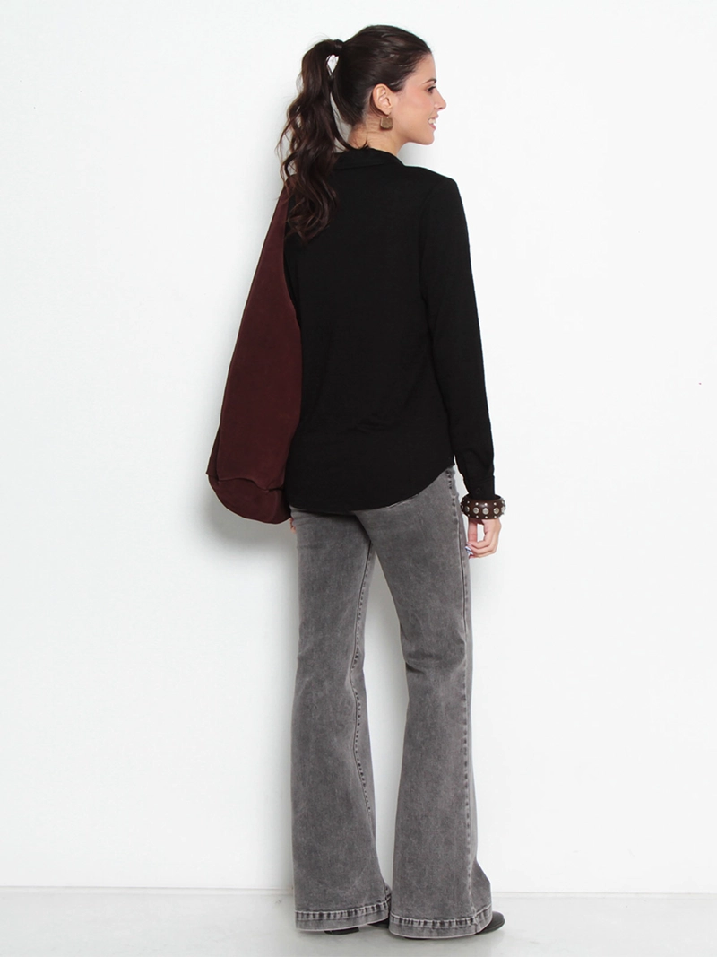 BLUSA MUJER WADO'S MANGA LARGA ABOTONADA EN DELANTERO CON BOLSILLO ESCOTE V - 6