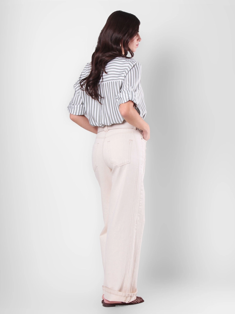 BLUSA MUJER WADO'S MANGA LARGA LISTADA ABOTONADA EN DELANTERO CON BOLSILLO - 6