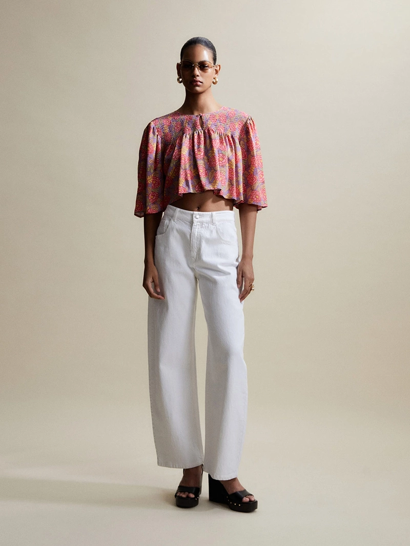 BLUSA MUJER SFERA MANGA CORTA FLORES - 5