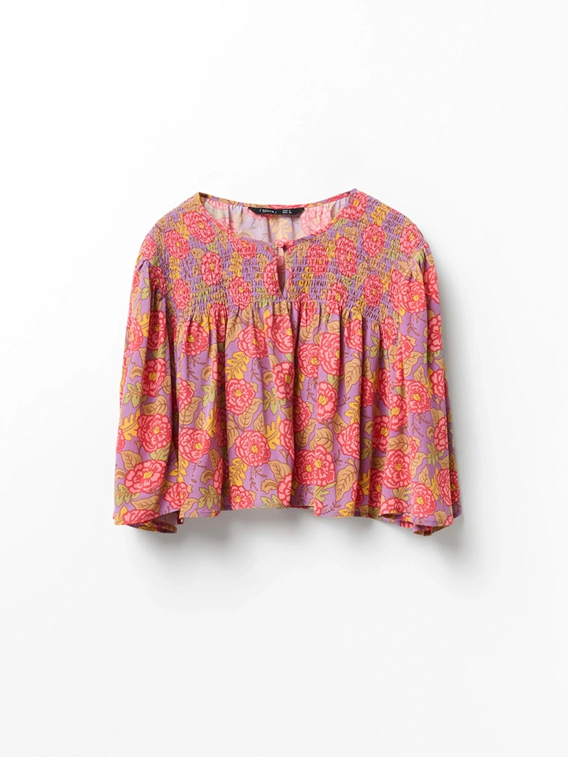 BLUSA MUJER SFERA MANGA CORTA FLORES - 7