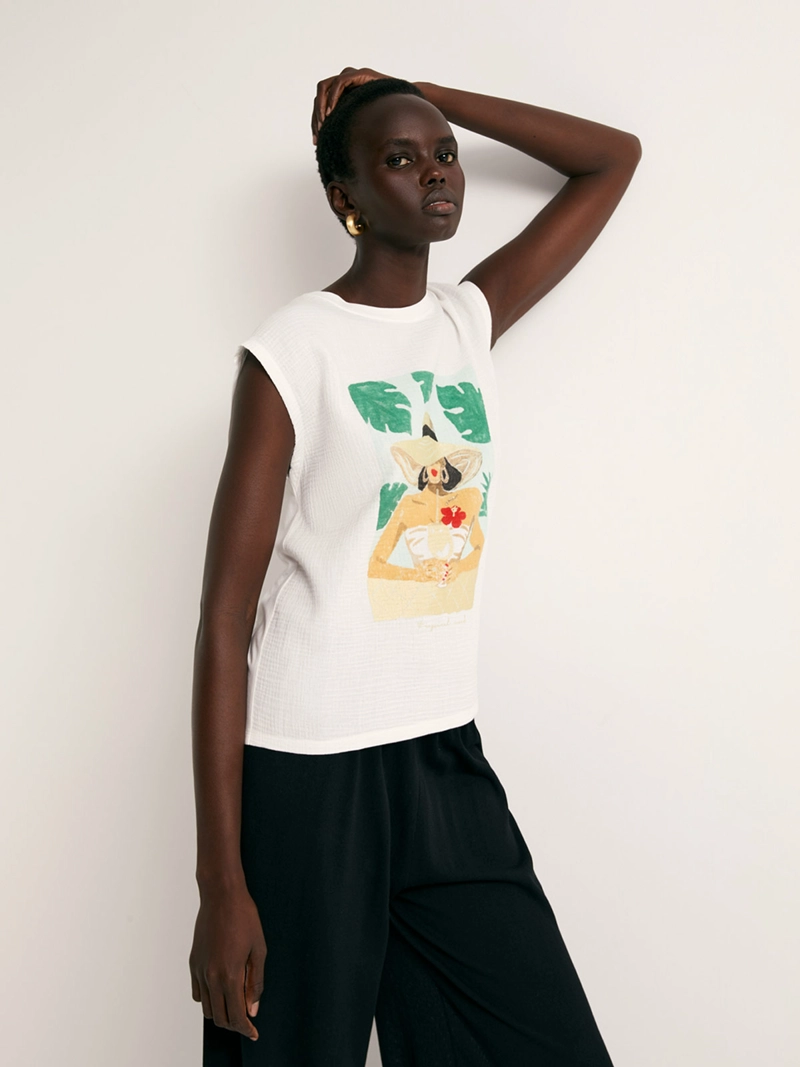 POLERA MUJER SFERA SIN MANGAS - 1