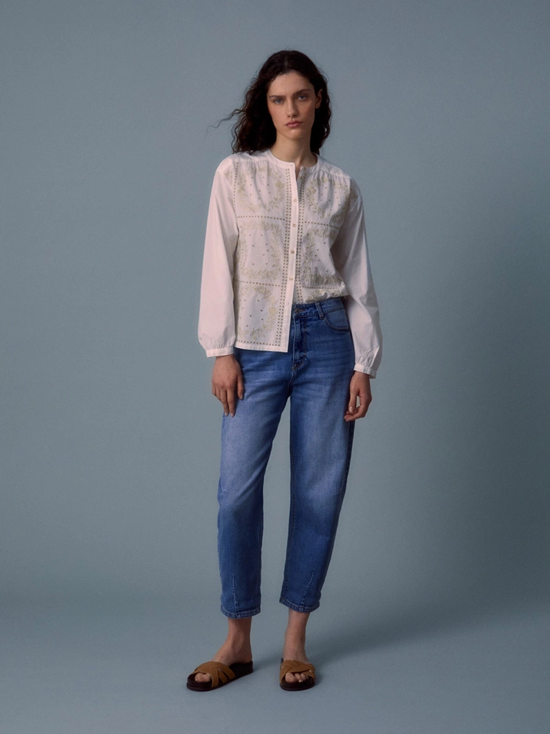 JEANS MUJER SFERA BARREL TIRO ALTO - 1