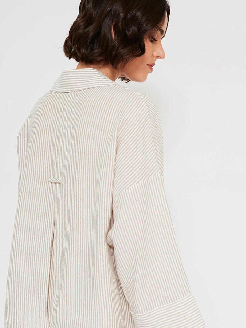 BLUSA MUJER MARQUIS LINO MANGA ANCHA - 3